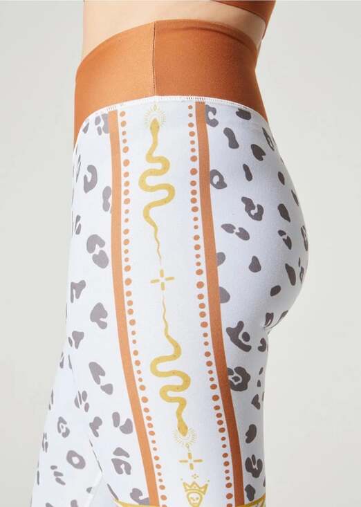 Wear It To Heart Reversible Bluestone High Waist Leggings, Sz L - Picture 4 of 13